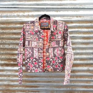 Multicolored Long Sleeve button up Jacket.